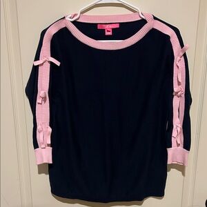 Lilly Pulitzer Navy and Pink Top